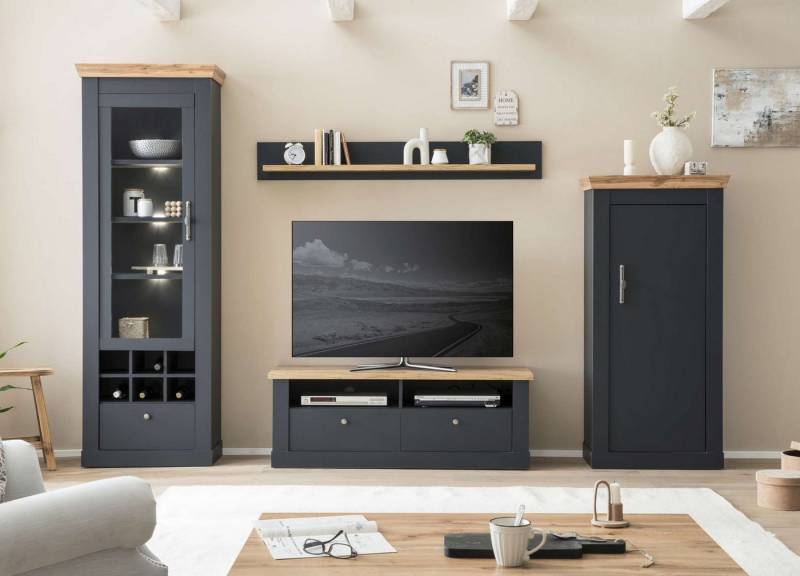 99rooms Wohnwand Marko, (Set (4-St), Wohnmöbel), Soft-Close-Funktion, wahlweise mit LED-Beleuchtung von 99rooms