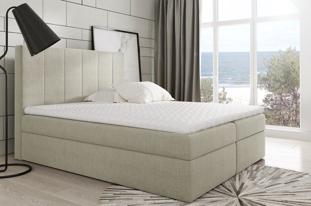99rooms Boxspringbett Markus (Schlafzimmerbett, Bett), 120/140/160/180/200 x 200 cm, mit Taschenfederkern Matratze und Topper von 99rooms