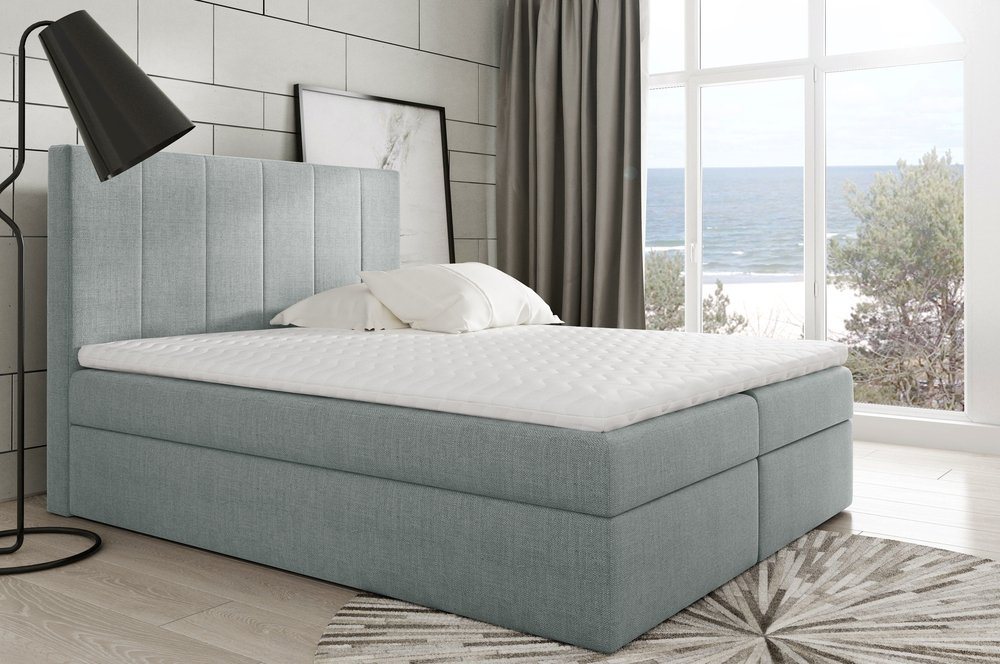 99rooms Boxspringbett Markus (Schlafzimmerbett, Bett), 120/140/160/180/200 x 200 cm, mit Taschenfederkern Matratze und Topper von 99rooms