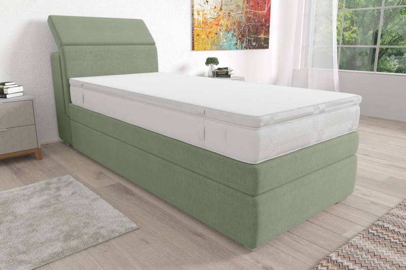 99rooms Boxspringbett Mentor (Schlafzimmerbett, Bett), 90/100/120 x 200 cm, mit Bonellfederkern, mit Topper von 99rooms