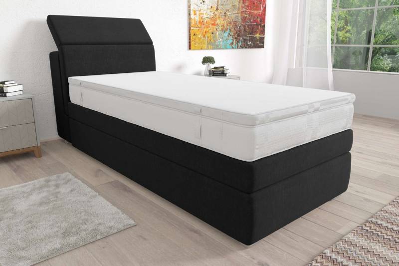 99rooms Boxspringbett Mentor (Schlafzimmerbett, Bett), 90/100/120 x 200 cm, mit Bonellfederkern, mit Topper von 99rooms