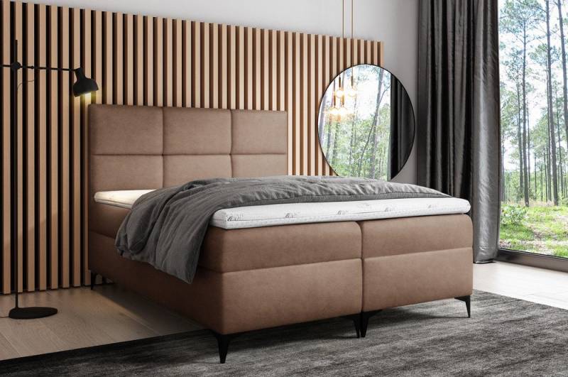 99rooms Boxspringbett Ozzy (Schlafzimmerbett, Bett), 120/140/160/180/200 x 200 cm, mit Bonellfederkernmatratze und Topper von 99rooms