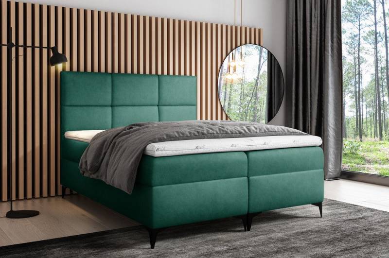 99rooms Boxspringbett Ozzy (Schlafzimmerbett, Bett), 120/140/160/180/200 x 200 cm, mit Bonellfederkernmatratze und Topper von 99rooms