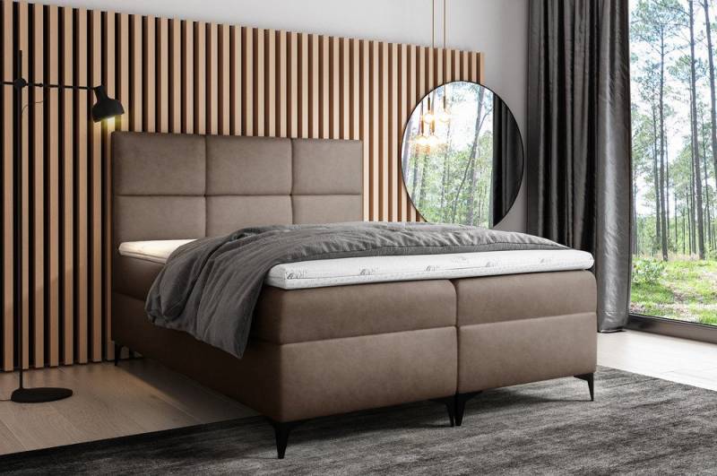 99rooms Boxspringbett Ozzy (Schlafzimmerbett, Bett), 120/140/160/180/200 x 200 cm, mit Bonellfederkernmatratze und Topper von 99rooms