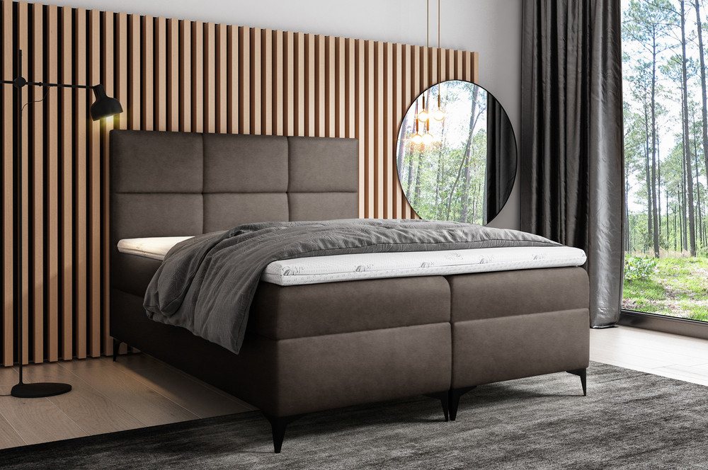 99rooms Boxspringbett Ozzy (Schlafzimmerbett, Bett), 120/140/160/180/200 x 200 cm, mit Bonellfederkernmatratze und Topper von 99rooms