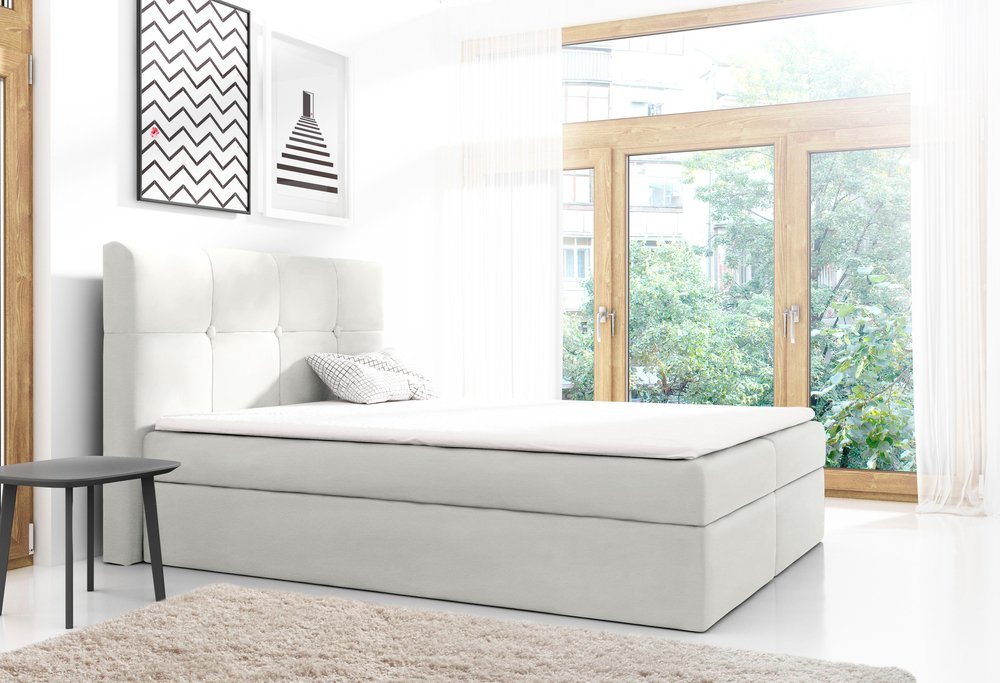 99rooms Boxspringbett Verduro (Schlafzimmerbett, Bett), 120/140/160/180/200, mit Taschenfederkern Matratze, Topper, Bettkasten von 99rooms