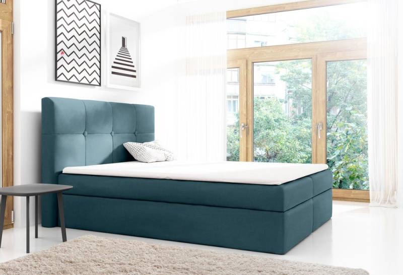 99rooms Boxspringbett Verduro (Schlafzimmerbett, Bett), 120/140/160/180/200, mit Taschenfederkern Matratze, Topper, Bettkasten von 99rooms