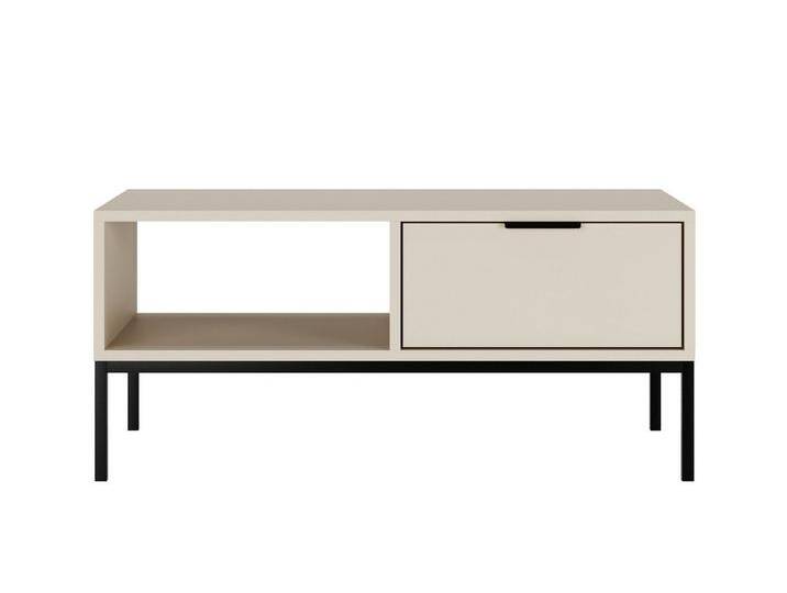 99rooms Couchtisch Avgustin (Wohzimmertisch, Beistelltisch), Modern Design, mit viel Stauraum, Soft-Close Funktion, schwarz, Kaschmir - Schwarz von 99rooms