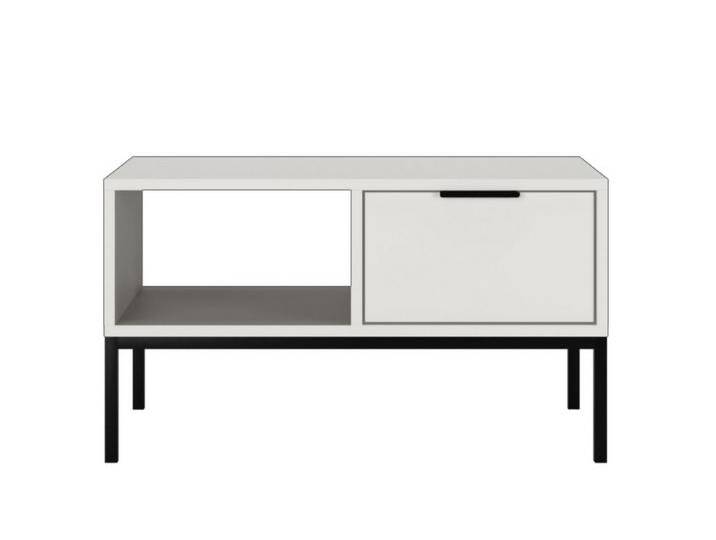 99rooms Couchtisch Avgustin (Wohzimmertisch, Beistelltisch), Modern Design, mit viel Stauraum, Soft-Close Funktion, schwarz, Weiß - Schwarz von 99rooms
