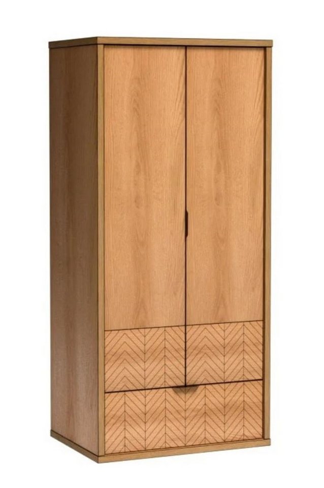 99rooms Drehtürenschrank Korti I (Kleiderschrank, Schrank) Stilvolles Design mit naturlicher Ausstrahlung, Soft-Close-Funktion von 99rooms