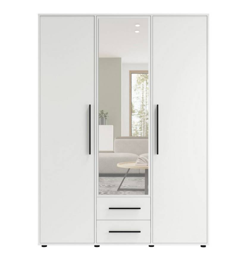 99rooms Drehtürenschrank Maksikore (Kleiderschrank, Schrank) Stilvolles Design, mit viel Stauraum, ABS-Schutzkanten von 99rooms