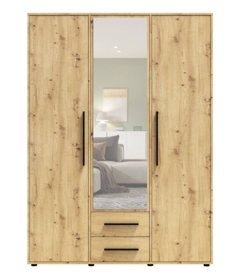 99rooms Drehtürenschrank Maksikore (Kleiderschrank, Schrank) Stilvolles Design, mit viel Stauraum, ABS-Schutzkanten von 99rooms