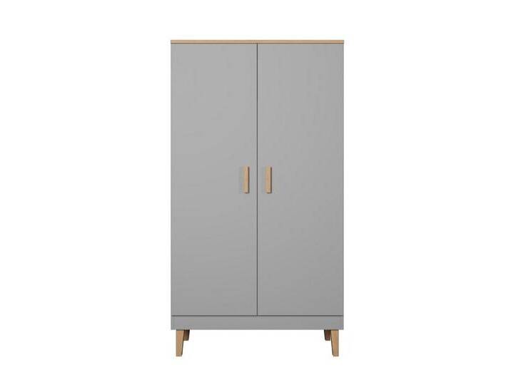 99rooms Drehtürenschrank Verden (Kleiderschrank, Schrank, Mehrzweckschrank) Modern Design, mit viel Stauraum, Soft-Close Funktion, grau, Grau - Hikora von 99rooms