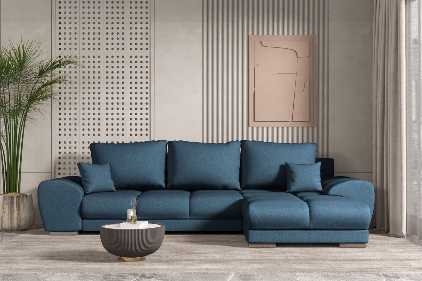 99rooms Ecksofa Antalya, Sofa L-Form, Eckcouch, mit abnehmbaren Kissen,Rundumbezug aus gepolstertem Strukturstoff NEVE 99rooms Ecksofa Antalya, Sofa L-Form, Eckcouch, mit abnehmbaren Kissen,Rundumbezug aus gepolstertem Strukturstoff NEVE von 99rooms