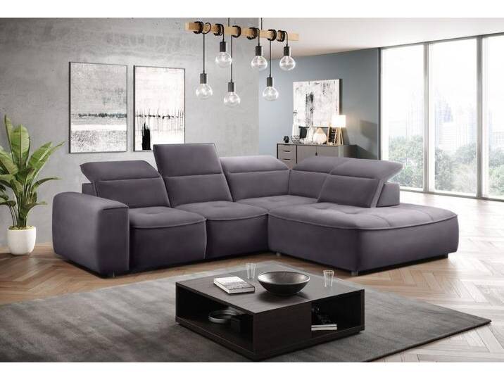 99rooms Ecksofa Colton L, L-Form, Eckcouch, Ottomane links oder rechts bestellbar, mit Bettkasten, Relaxfunktion, inklusive Kopfteil-, Rückenteil- und elektrischer Sitztiefenverstellung, Modern Design von 99rooms