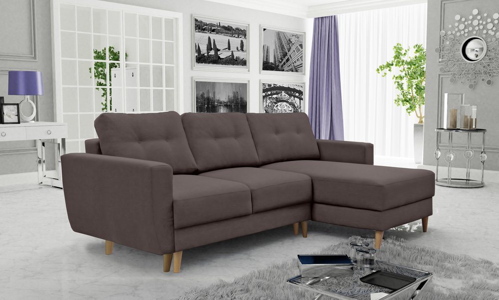 99rooms Ecksofa Frampol, L-Form, Eckcouch, Ottomane links oder rechts bestellbar, mit Bettfunktion, inkl. Kissen von 99rooms