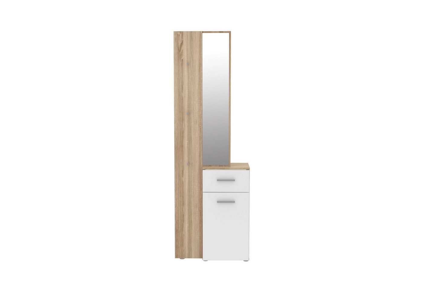 Garderobenschrank Tall (Schrank, Garderobenschrank) mit Spiegel und Kleiderstange, mit Schublade, Tür, 3 offenen Fächern von OTTO