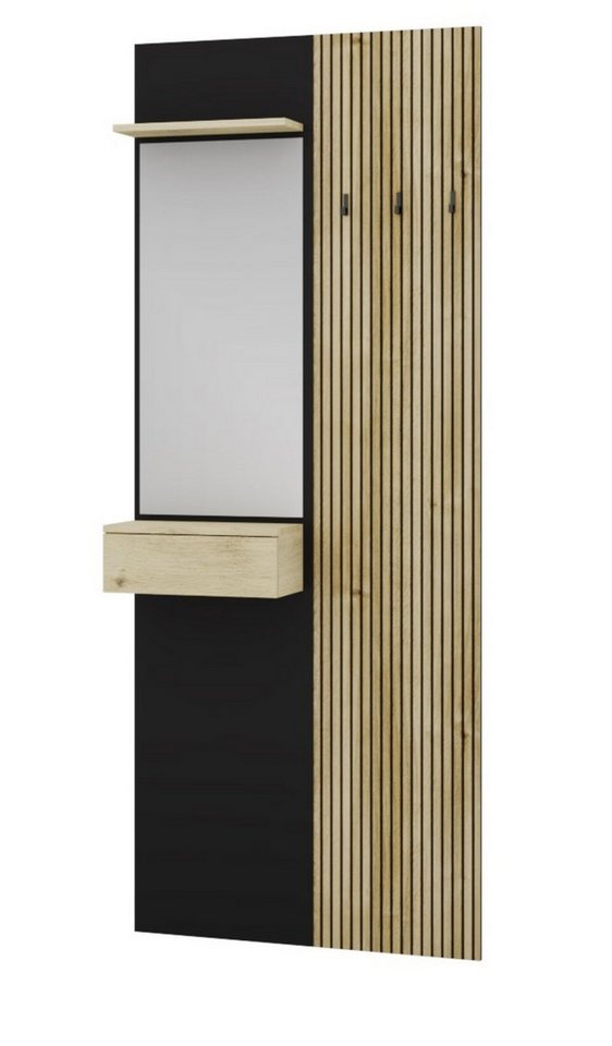 99rooms Garderobenpaneel Seeg (Paneel, Garderobenpaneel), Modern Design, mit Schublade, Ablage, PUSH-CLICK System von 99rooms