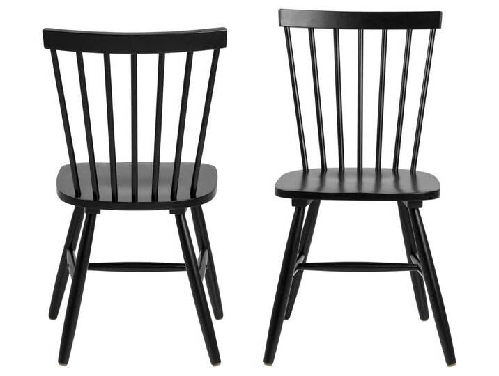 99rooms Holzstuhl Kiano (Esszimmerstuhl, Küchenstuhl (2-St), Modern Design, Gestell schwarz PU Lackiert Birke, schwarz von 99rooms