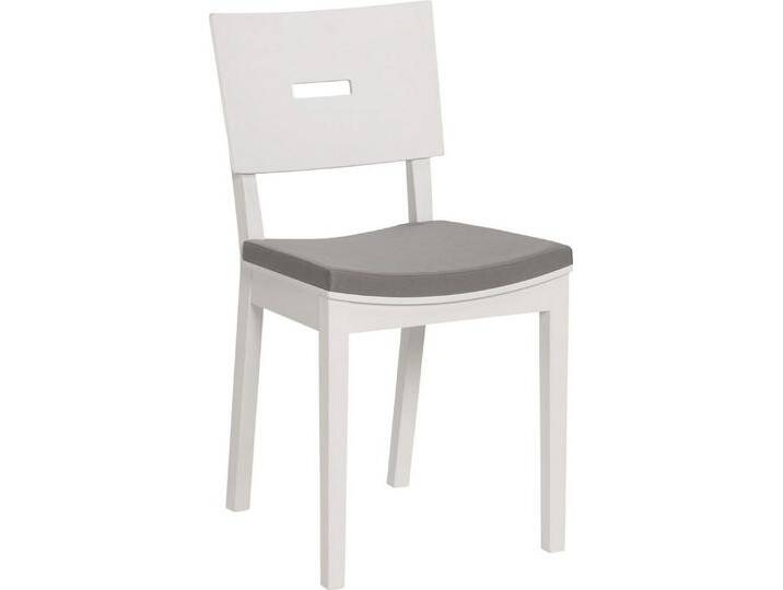 99rooms Holzstuhl Simplica (Esszimmerstuhl, Küchenstuhl), Massivholz, Skandinavisch Design, mit Sitzpolsterung, grau, Weiß - Grau von 99rooms