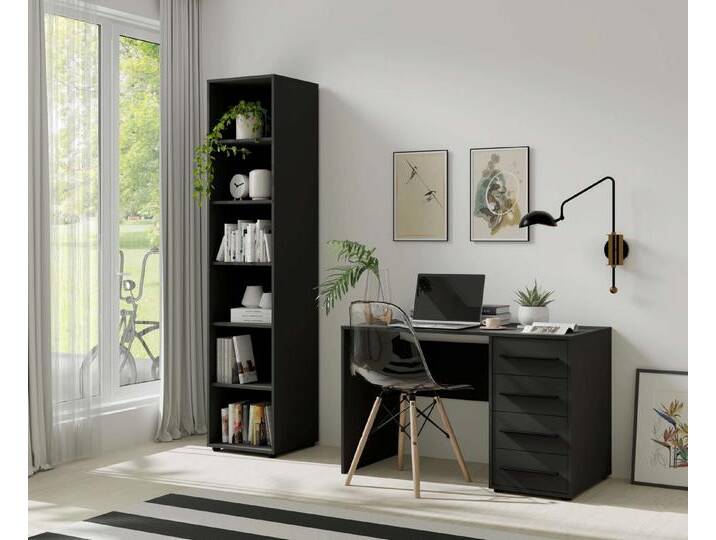 99rooms Jugendzimmer-Set Maksikore, (Set (2-St), Jugendzimmer-Set, Komplettset), Stilvolles Design, mit viel Stauraum, ABS-Schutzkanten, schwarz von 99rooms