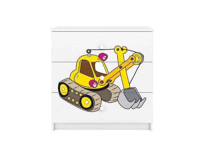 99rooms Kinderkleiderschrank Dreams Motiv III (Sideboard, Highboard) Modern, Zertifikate und europäische Hygienestandards der Klasse E1, weiß, Weiß von 99rooms