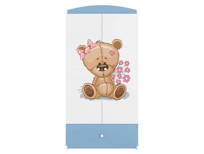 99rooms Kinderkleiderschrank Dreams Motiv X (Kleiderschrank, Schrank) Modern, Zertifikate und europäische Hygienestandards der Klasse E1, blau von 99rooms