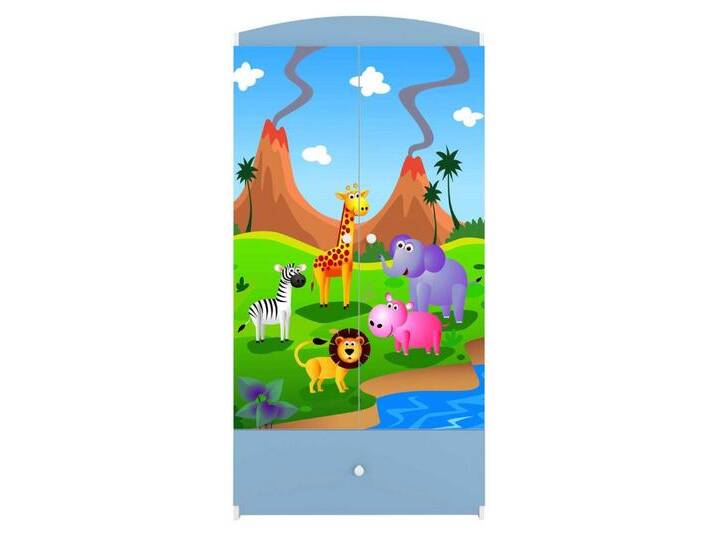 99rooms Kinderkleiderschrank Dreams XXX (Kleiderschrank, Schrank) Modern, Zertifikate und europäische Hygienestandards der Klasse E1, blau von 99rooms