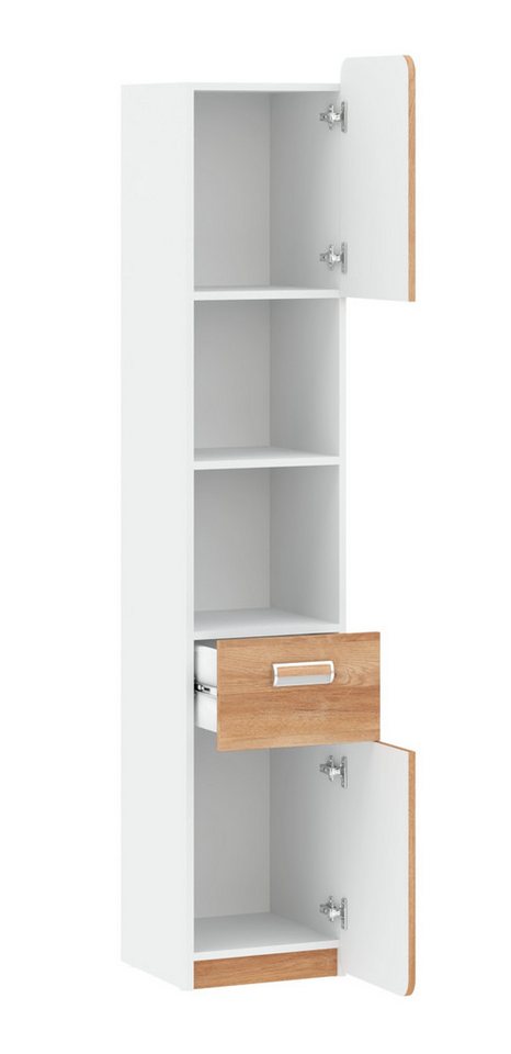 99rooms Kinderkleiderschrank Laterne (Kinderregal Bücherregal) Modern Design, viel Platz und Abstellfläche, asymmetrische Fassade von 99rooms