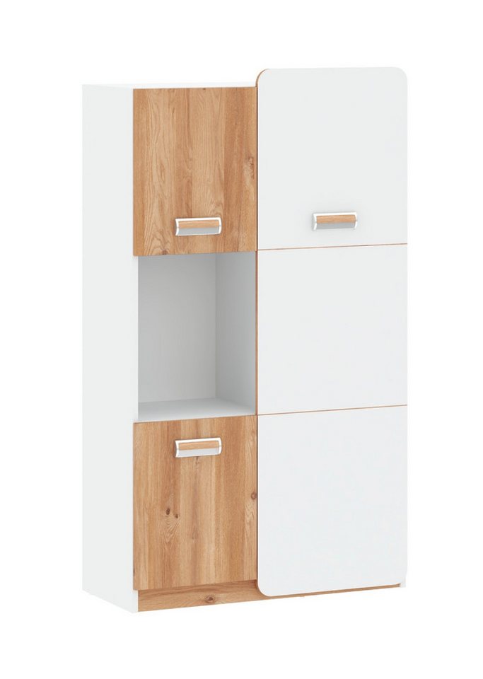 99rooms Kinderkleiderschrank Laterne (Sideboard, Schubladenkommode) Modern Design, viel Platz und Abstellfläche, asymmetrische Fassade von 99rooms