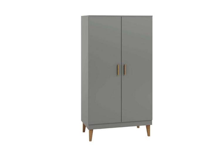 99rooms Kinderkleiderschrank Marvel (Standschrank, Kinderschrank) 2-türig, mit viel Stauraum, aus Holzwerkstoff, mit Soft-Close, grau, Grau Matt von 99rooms