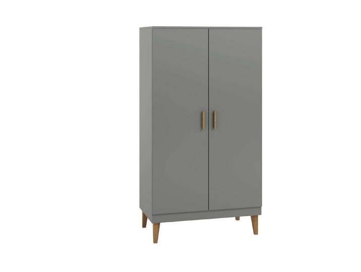 99rooms Kinderkleiderschrank Marvel (Standschrank, Kinderschrank) 2-türig, mit viel Stauraum, aus Holzwerkstoff, mit Soft-Close, grau, Grau Matt von 99rooms