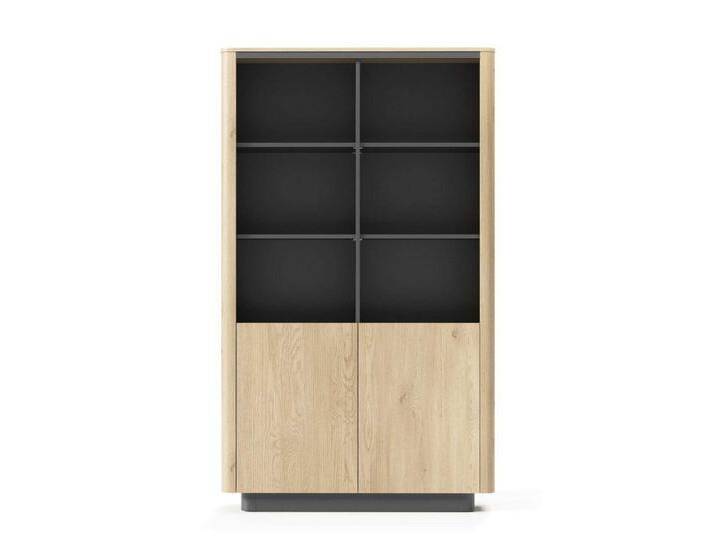 99rooms Boxspringbett Korro (Standregal), Modern Design, mit viel Stauraum, Push-to-Open, ABS-Schutzkanten, schwarz von 99rooms