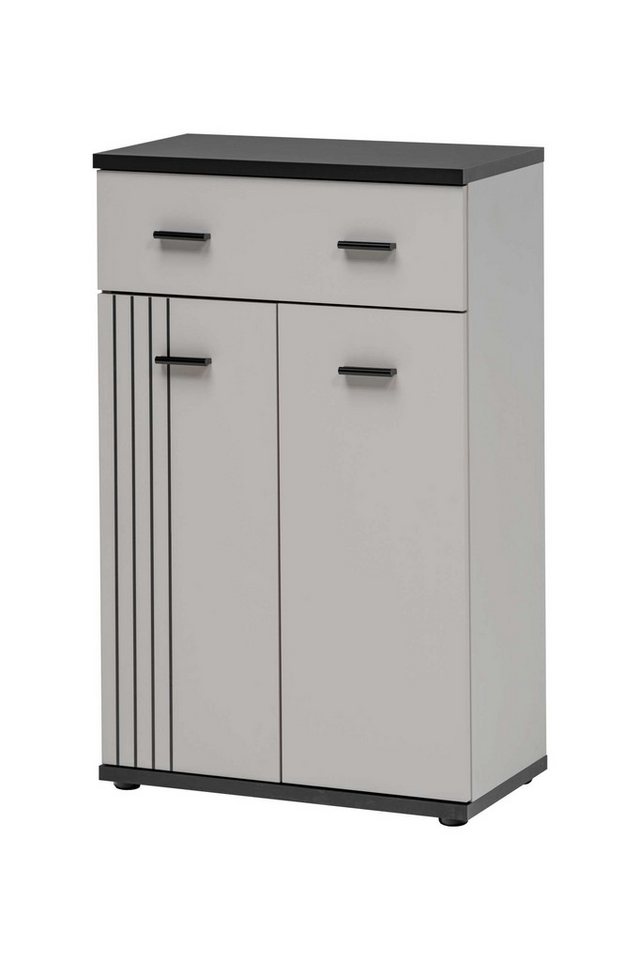 99rooms Kommode Muza (Sideboard, Highboard), Modern Design, mit 2 Türen, 2 Einlegeböden, Schublade, 3 Fächer von 99rooms