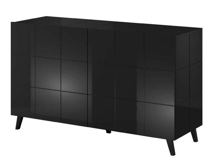 99rooms Kommode Rema II (Sideboard, Standschrank), viel Stauraum, mit 2-türig, variabel stellbar, Modern Design, schwarz, Schwarz Hochglanz von 99rooms