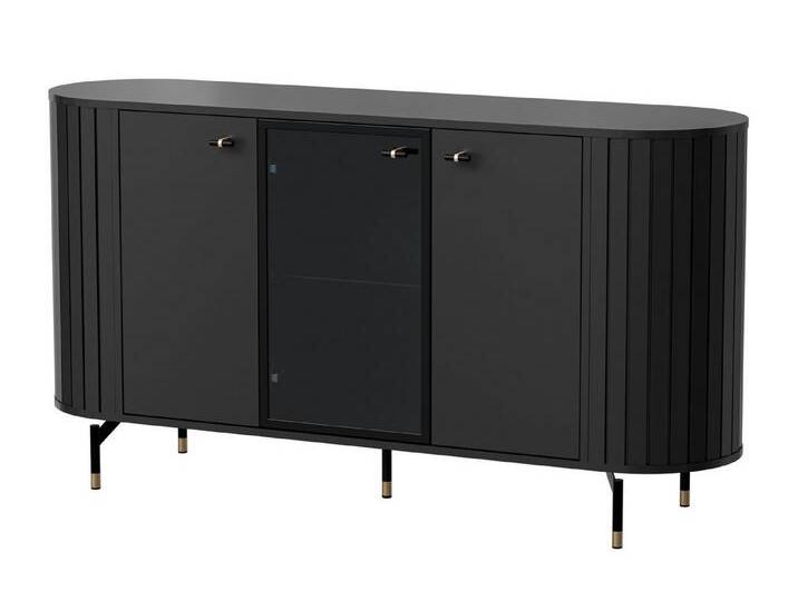 99rooms Kommode Sante (Sideboard, Highboard, Schubladenkommode), Modern Design, Soft-Close-Funktion, schwarz, ohne LED-Beleuchtung, Schwarz von 99rooms