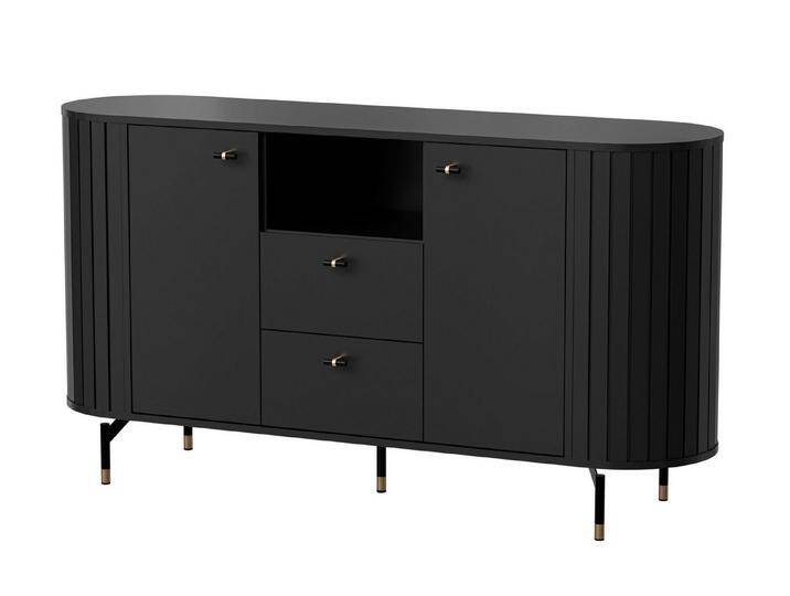99rooms Kommode Sante (Sideboard, Highboard, Schubladenkommode), Modern Design, mit viel Stauraum, Soft-Close-Funktion, schwarz, Schwarz von 99rooms