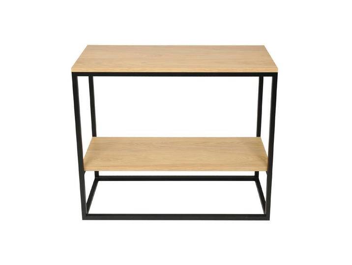 99rooms Konsolentisch Melisa (Konsolentisch), Modern Design, mit viel Stauraum, Gestell matt schwarz Stahl, schwarz, Hikora - Schwarz von 99rooms