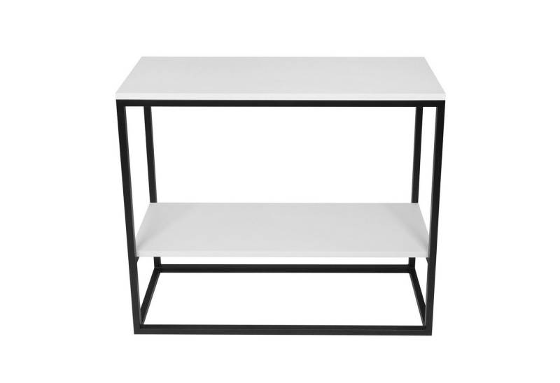 99rooms Konsolentisch Melisa (Konsolentisch), Modern Design, mit viel Stauraum, Gestell matt schwarz Stahl von 99rooms