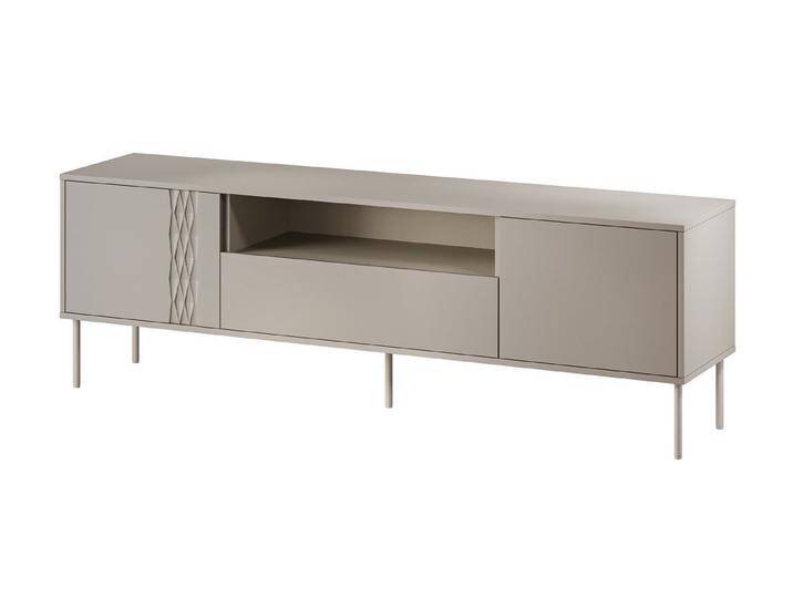 99rooms Lowboard Darfi (TV-Kommode, TV-Schrank), mit viel Stauraum, Push-Click System, Modern Design, ABS-Schutzkanten, beige, Beige von 99rooms