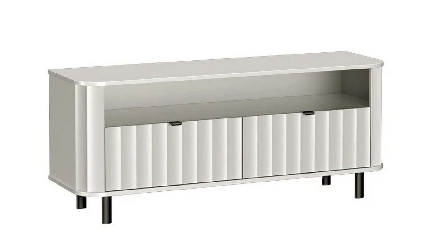 99rooms Lowboard Karon (TV-Kommode, TV-Schrank, Fernsehschrank), Stilvolles Design, Griffe und Füße Metall, Soft-Close-Funktion von 99rooms