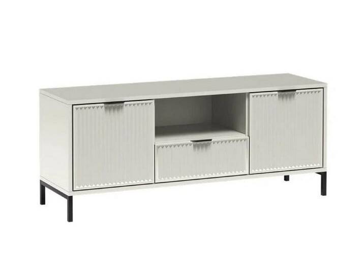 99rooms Lowboard Klink (TV-Kommode, TV-Schrank, Fernsehschrank), Stilvolles Design, Soft-Close, geriffelte Elemente, ABS-Schutzkanten, Kaschmir von 99rooms