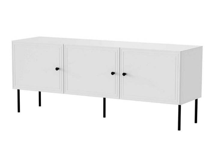 99rooms Lowboard Lazo (TV-Kommode, TV-Schrank), mit viel Stauraum, 6 Fächer, 3 Einlegeböden, Modern Design, Weiß Matt von 99rooms