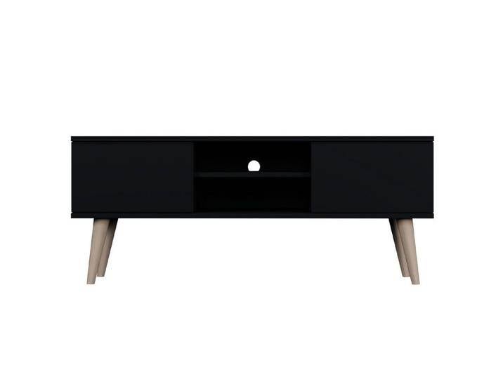 99rooms Lowboard Pronton (TV-Kommode, TV-Schrank, Fernsehschrank), Modern Design, mit viel Stauraum, ABS-Schutzkanten, schwarz, Schwarz von 99rooms