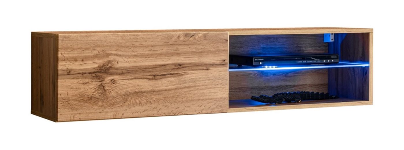 99rooms Lowboard Swotch RTV 4 Wotan Eiche (TV-Kommode, TV-Schrank, Fernsehschrank), mit viel Stauraum, stehend, aus Holzwerkstoff, mit Push-to-Open von 99rooms