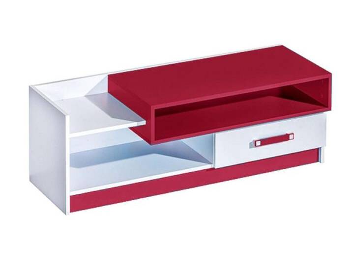 99rooms Lowboard Taira (TV-Kommode, TV-Schrank), 2 offene Fächer, mit Schublade, Vollauszug, viel Stauraum, Modern Design, rosa, Weiß - Rosa von 99rooms