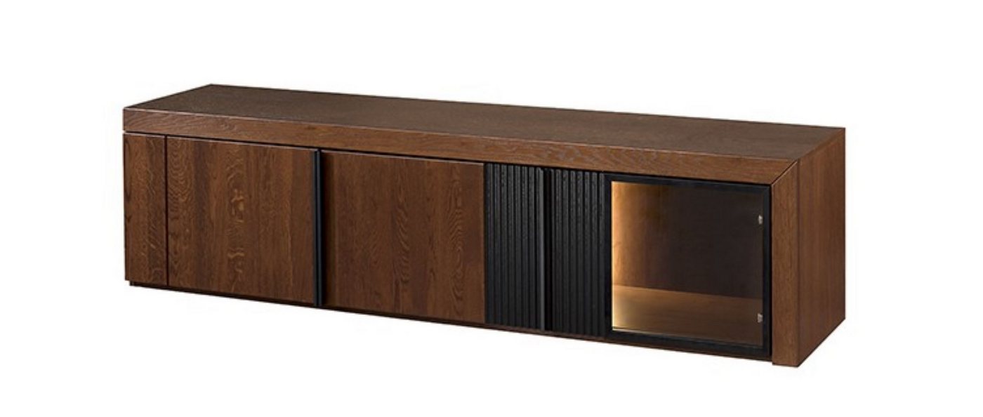 99rooms Lowboard Vils (TV-Kommode, TV-Schrank), mit viel Stauraum, LED-Beleuchtung, Soft-Close, aus Massivholz von 99rooms