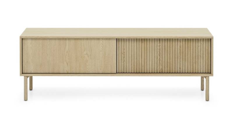 99rooms Lowboard Vitalia (TV-Kommode, TV-Schrank), Modern Design, mit viel Stauraum, Push-to-Open, geriffelte Elemente von 99rooms