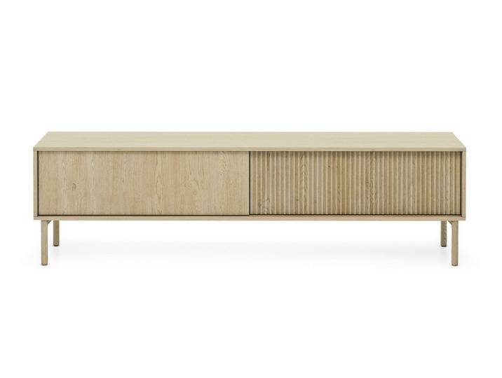 99rooms Lowboard Vitalia (TV-Kommode, TV-Schrank), Modern Design, mit viel Stauraum, Push-to-Open, geriffelte Elemente von 99rooms