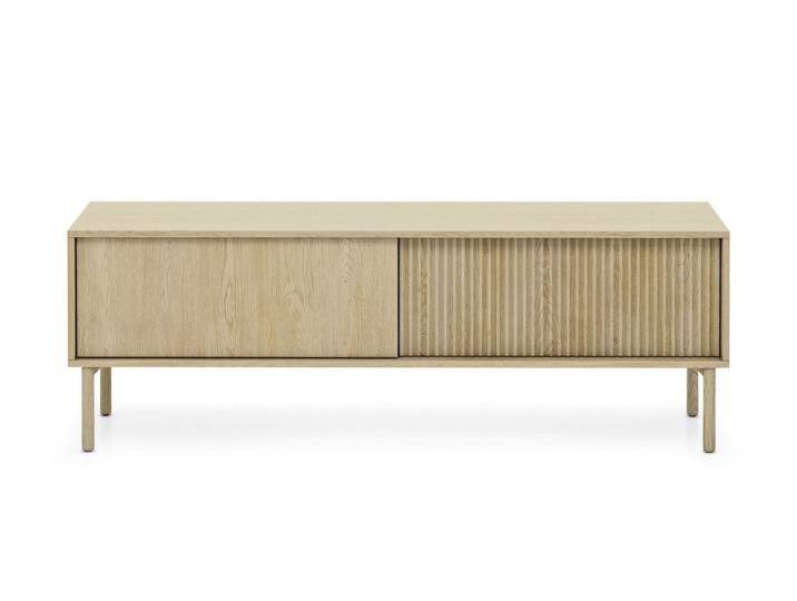 99rooms Lowboard Vitalia (TV-Kommode, TV-Schrank), Modern Design, mit viel Stauraum, Push-to-Open, geriffelte Elemente von 99rooms